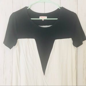 Nameless black and white top